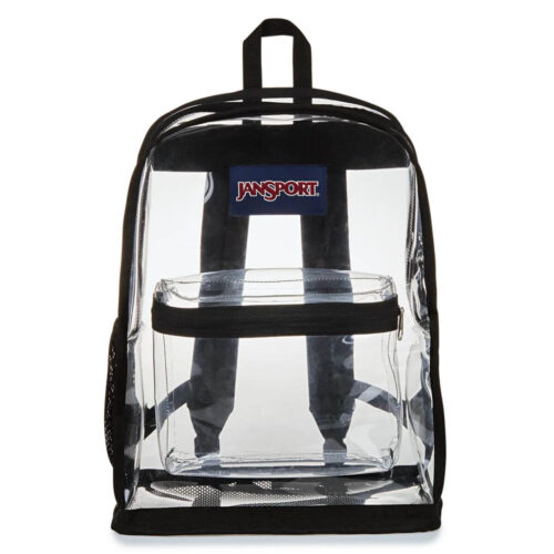 JanSport Clear Pack 25.5L Transparent Backpack - Water Bottle Pocket & Mesh Bottom Image 1