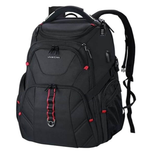 VANKEAN 17.3" TSA Friendly Travel Laptop Backpack - Anti-Theft & Water Resistant - Black Image 1