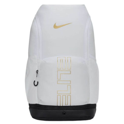 Nike Varsity Elite 32L Unisex Backpack - White/Black/Metallic Gold Image 1