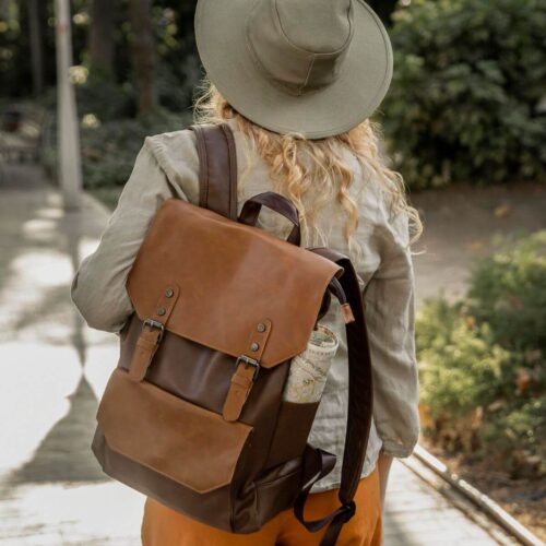 Leather Backpack Image 1