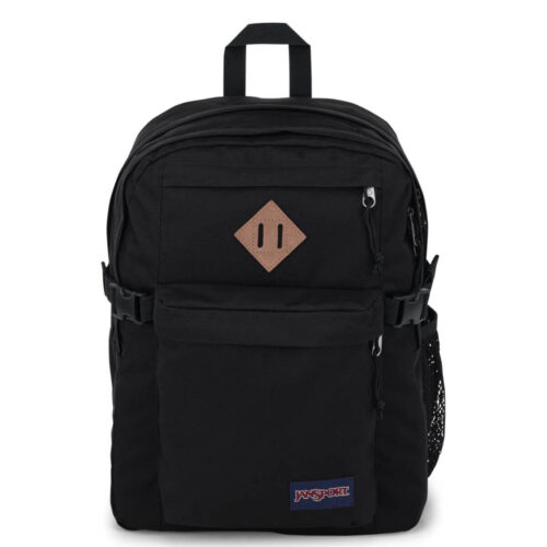 JanSport Main Campus Backpack - 15" Laptop Sleeve & Dual Bottle Pockets - Black Image 1