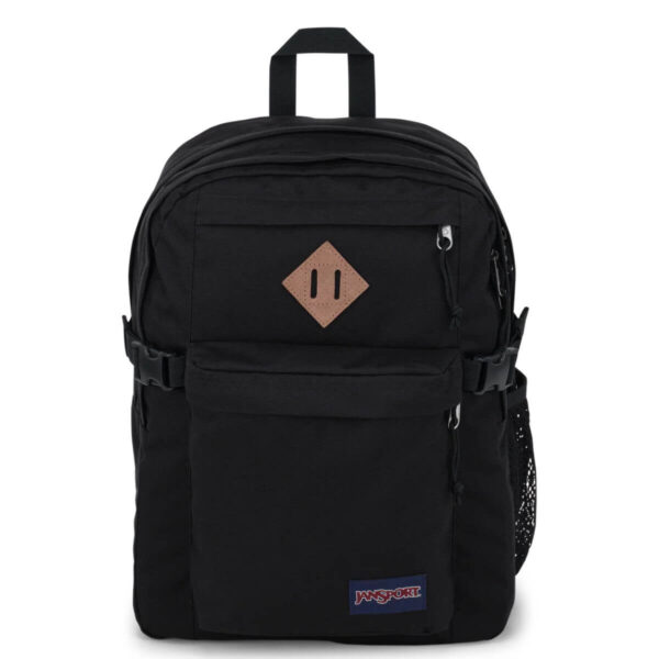 JanSport Main Campus Backpack - 15" Laptop Sleeve & Dual Bottle Pockets - Black Image 1