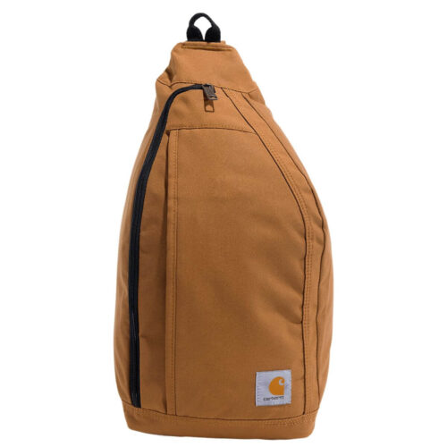 Durable Crossbody Backpack with Tablet Sleeve – Adjustable Sling Bag with Side Release Buckle, Carhartt Brown Image 1