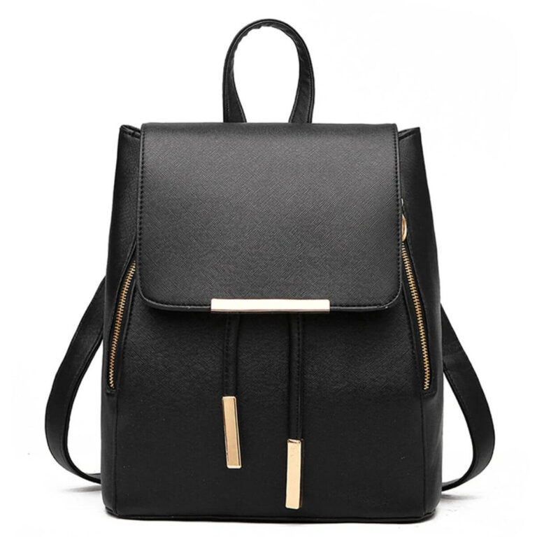 Trendy A-Black Shoulder Travel Daypack - Stylish Leather Backpack for Women and Ladies Image 1