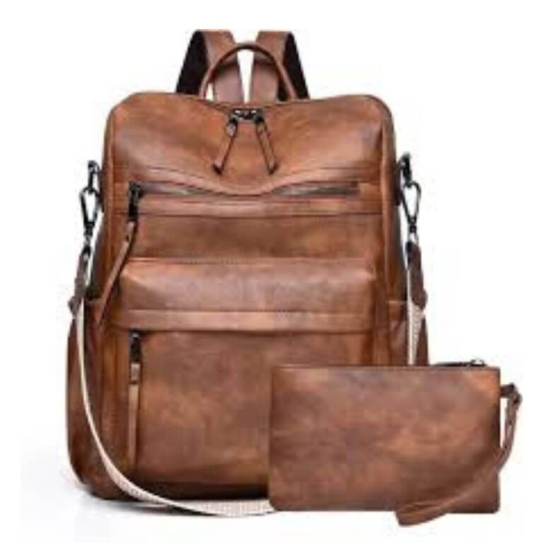 Dora & Liz Fashion Travel Rucksack - Designer Leather Backpack for Women and Shoulder Bag Image 1