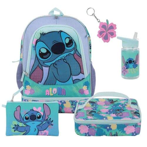 Bioworld Lilo & Stitch Purple Backpack Set for Women and Kids – Multi-Piece School and Travel Set Image 1