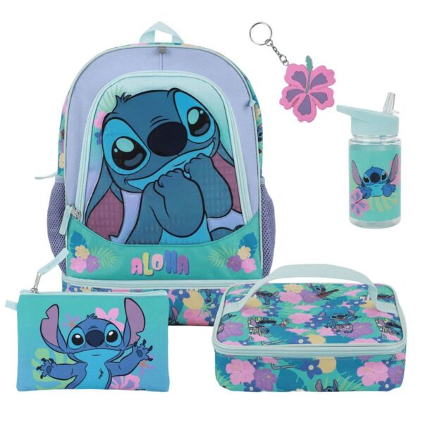 Bioworld Lilo & Stitch Purple Backpack Set for Women and Kids – Multi-Piece School and Travel Set Image 1