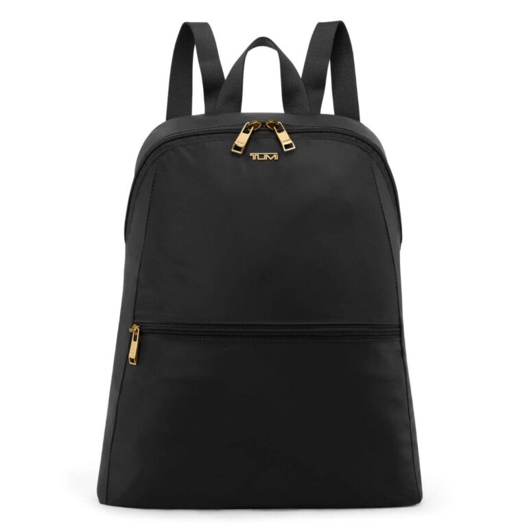 Just In Case Foldable Lightweight Travel Backpack - A Compact Backpack Purse for Women, Black/Gold Image 1