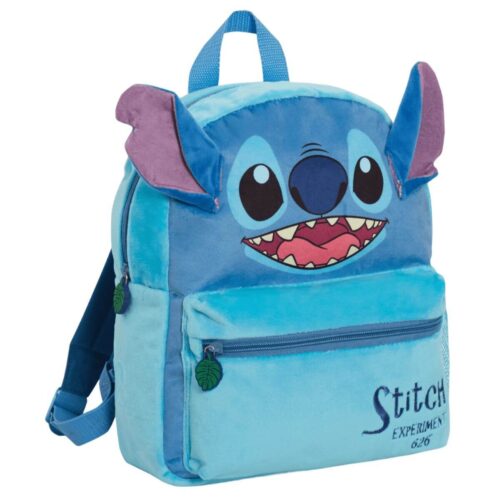 Disney Lilo and Stitch 3D Plush Kids Backpack – Soft Blue Character School Bag and Rucksack Gift Image 1