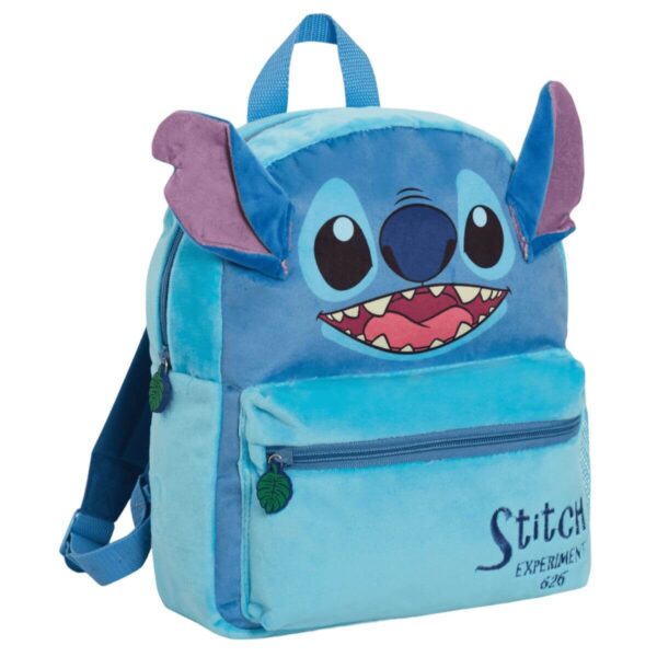 Disney Lilo and Stitch 3D Plush Kids Backpack – Soft Blue Character School Bag and Rucksack Gift Image 1