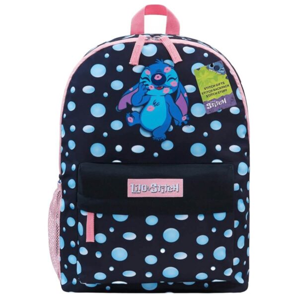 Disney Stitch Backpack for Girls and Teens – Black School Book Bag and Lilo & Stitch Gift for Kids Image 1